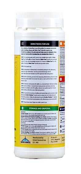 United Chemical Yellow Treat Algaecide 2lb bottle