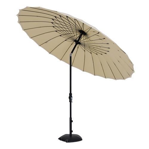 10' Round Canton Collar Tilt Umbrella - Khaki