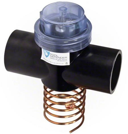 Custom Molded Products Pool Defender Compact Sacrificial Zinc Anode 2" x 2.5 Plumbing - 25810-400-050