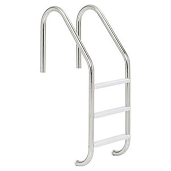3 Step Stainless Steel In-Ground Pool Ladder - Plastic Tread
