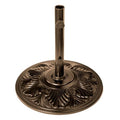 50 lb Aluminum Market Umbrella Base - Bronze Art Deco
