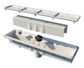 A&A Manufacturing Concrete Single Suction w/ Hydrostatic Relief AVSC Channel Drain Pebble Top Light Gray - 571495