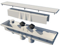 A&A Manufacturing Concrete Dual Suction w/ Hydrostatic Relief AVSC Channel Drain Standard Top Gray - 571911