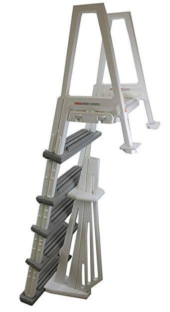 Heavy Duty In-Pool Ladder for Decks 42" to 56" High w- Barrier