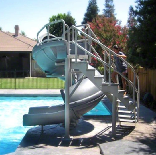SR Smith Vortex Pool Slide Full Tube and Ladder Gray Granite - 695-209-224