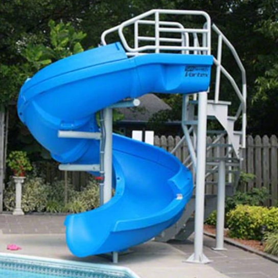 SR Smith Vortex Pool Slide Full Tube and Ladder Blue - 695-209-23