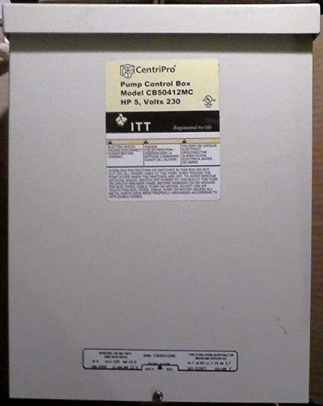 Goulds 5 HP 230V CentriPro DLX Control Box w/ Magnetic Contactor - CB50412MC