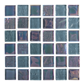 Npt 1 x 1 Inch Equinox Black Steel Glass Tile - EQX-OBSIDIAN