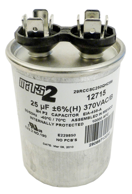 U.S. Seal 25 MFD 370v Run Capacitor - USSRD25370