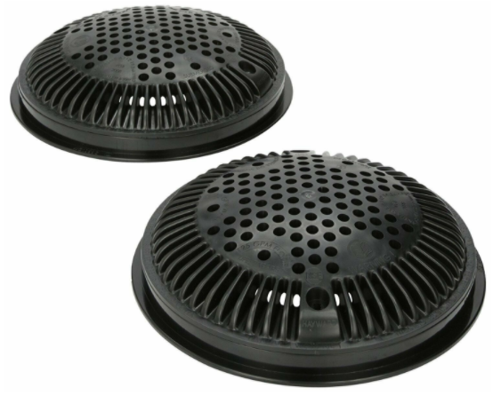 Hayward Frame Grate 7 7/8" Dia Concrete Black Pack Of 2 - WG1030AVBLKPAK2