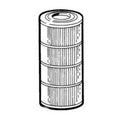 APC Filter Cartridge 7" X 19 5-8" 81 Sq Ft