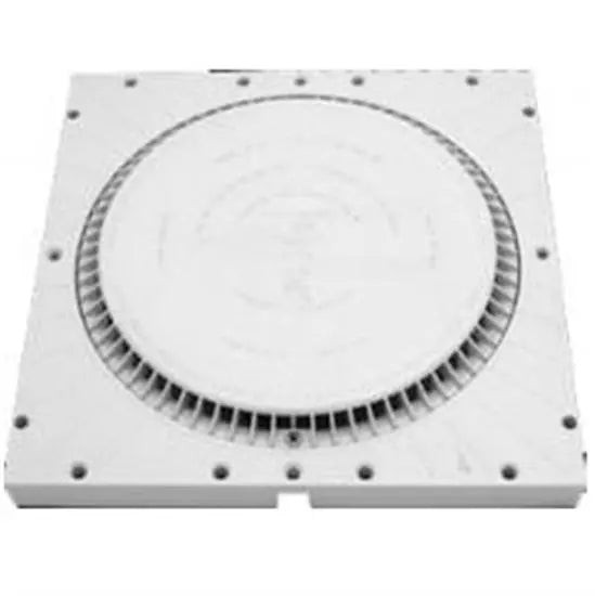 Aquastar 10" Anti-Entrapment Suction Outlet Cover And Frame With Sump - Light Gray