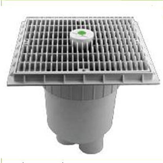 Aquastar 12" x 12" Wave Anti Entrapment Suction Outlet With PVC Sump Bucket And Deep Frame