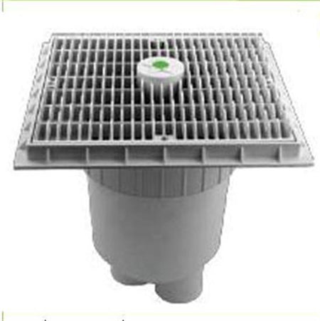 Aquastar 12" x 12" Wave Anti Entrapment Suction Outlet With PVC Sump Bucket And Deep Frame