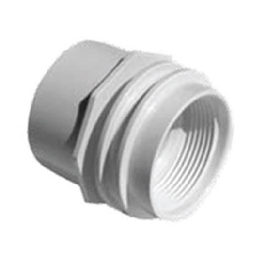 Aquastar 5 1/2" FPT Vacuum Fitting With Water Barrier - Dark Gray