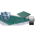 Arctic Armor 18' x 36' Ultra Light Solid Safety Cover w- 4' x 8' Right Step Section - Green