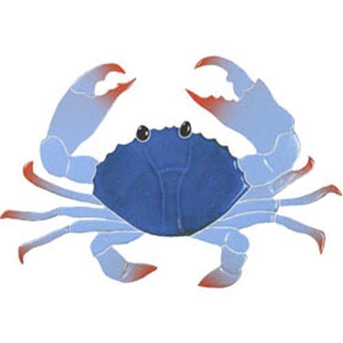 Artistry In Mosaics Aquatic Line Blue Baby Crab Mosaic Tile