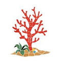 Artistry In Mosaics Aquatic Line Coral Reef Accent Mosaic Tile - Medium