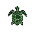 Artistry In Mosaics Aquatic Line Large Green Topview Tutle Mosaic Tile