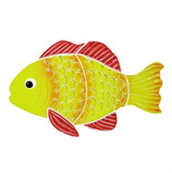 Artistry In Mosaics Aquatic Line Red Striped Reef Fish Mosaic Tile - Small