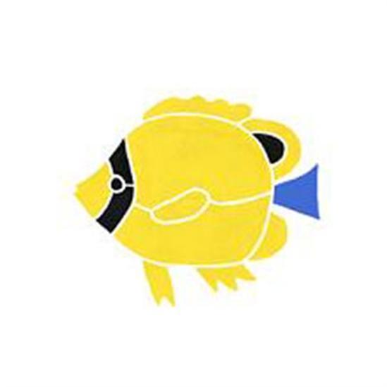 Artistry In Mosaics Aquatic Line Small Yellow Tang Fish Mosaic Tile