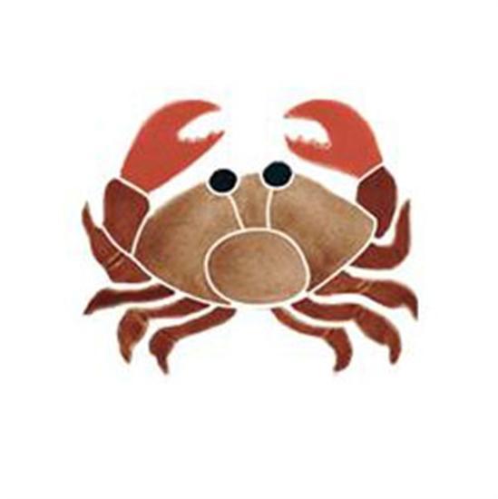 Artistry In Mosaics Aquatic Line Tan Baby Crab Mosaic Tile