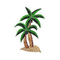 Artistry In Mosaics Garden Line Large Multi Color Twin Palms Mosaic Tile