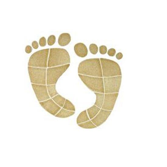 Artistry In Mosaics Hang 10 Line Large Tan Footprint