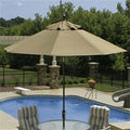 Deluxe 9' Octagon Push Button Tilt Market Umbrella - Stone