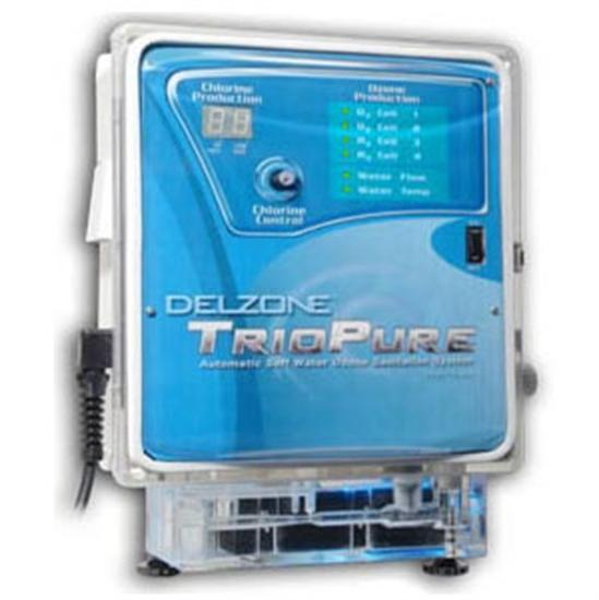 DelZone TrioPure Ozonator w- Salt Chlorine Generator - up to 50,000 Gallons