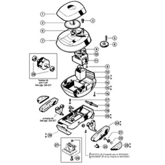 Hayward Black Pool Vac Wing Kit  - AXV604BKP