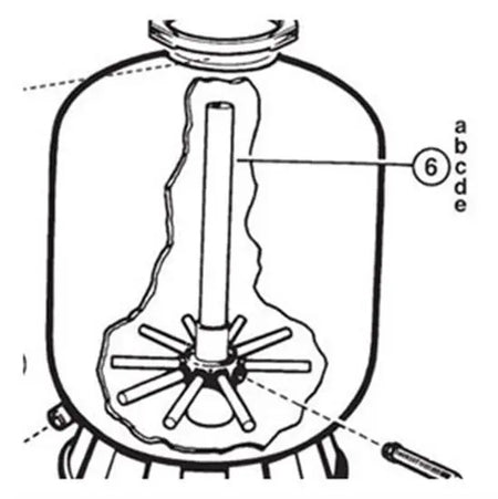 Hayward Sand Filter Lateral Assembly With Pipe - SX244DA