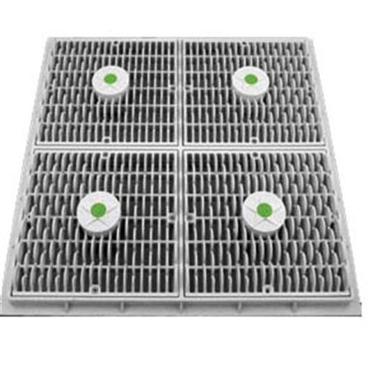 Hayward Square 18'' X 18'' Frame with 4-9x9 Grate Drain Covers