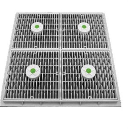Hayward Square 18'' X 18'' Frame with 4-9x9 Grate Drain Covers