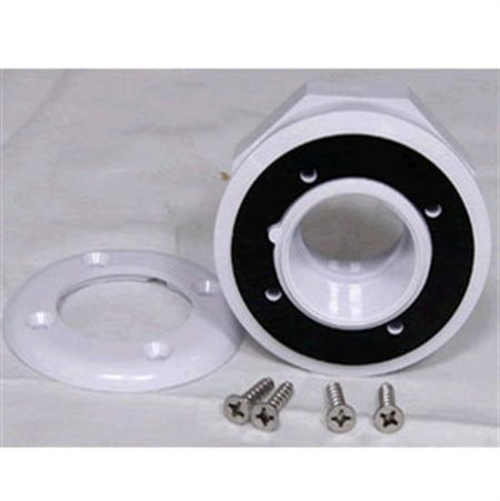 Hayward Vinyl Fiberglass Wall Fitting White - 1.5 FPT With Combo Locknut-Spacer Thread In Body