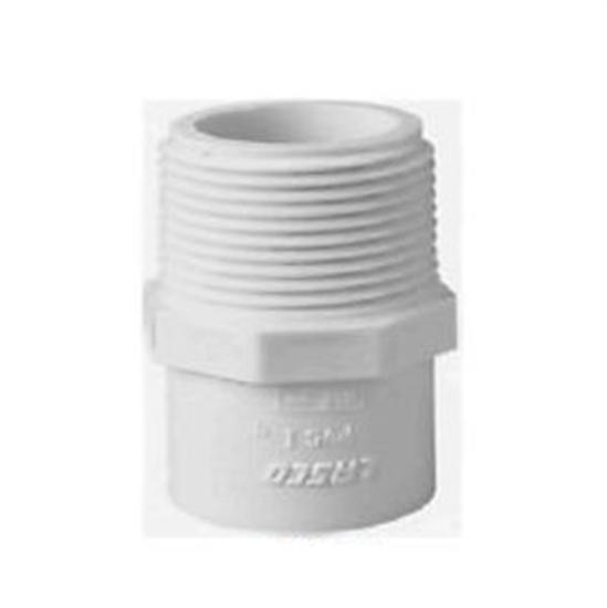 Lasco 1.5" MPT x SKT Male Adapter Gray - Schedule 80