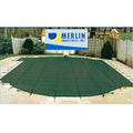 Merlin DuraMesh 16'6" x 35'6" Rectangular Safety Cover With 4' x 8' Center Step - Green