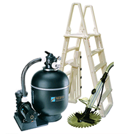 Premium 12x17 Oval Small Sand Equipment Package for Above Ground Pools