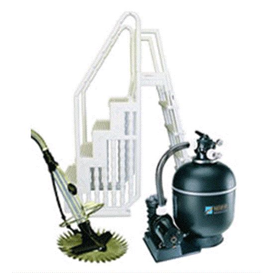 Supreme 15' Round Small Sand Equipment Package for Above Ground Pools