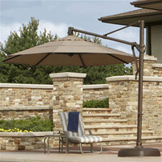 11' Oct Acrylic Ant Beige Umbrella No Valance