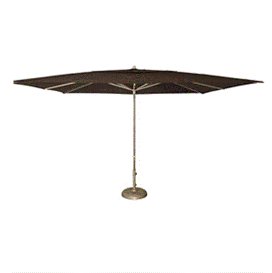 Pacific Easy Glide Umbrella & Base (10x13 Rect.) - Teak
