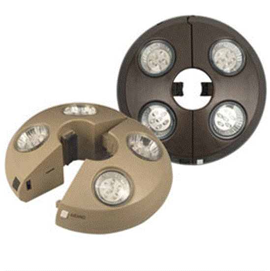 Rechargeable 4 Light Bronze Umbrella Light