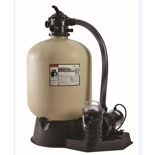 Pentair Sand Dollar Filter System 19" Sand Filter w- 1 HP Pump and Hose Kit
