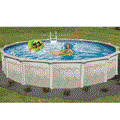 Sunsation 18' Round 52" Galvanized. Steel Above Ground Pool with 8" Top Seat - PL08520018