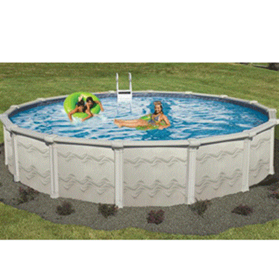 Sunsation 18' Round 52" Galvanized. Steel Above Ground Pool with 8" Top Seat - PL08520018