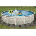 Sunsation 18' Round 54" Galvanized Steel Above Ground Pool with 8" Top Seat - PL08540018