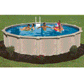 Daydreamer Lifetime Warranty 27' Round 52" Galvanized. Steel Above Ground Pool with 9" Top Seat