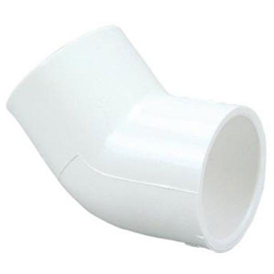 PVC 45 Degree Elbow Slip Fitting 1.5" -25 Pack