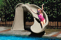 SR Smith Cyclone In Ground Pool Slide Right Turn in Taupe - 698-209-58110