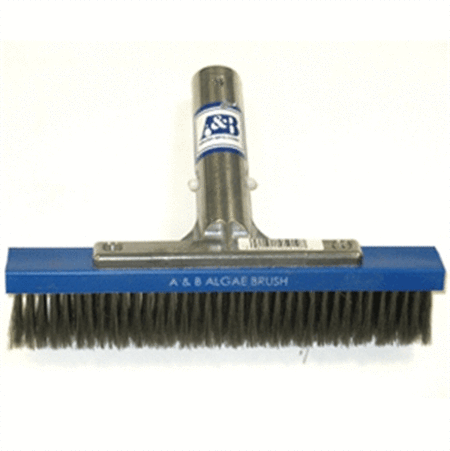 Stainless Steel Bristle Algae Pool Brush - 12"